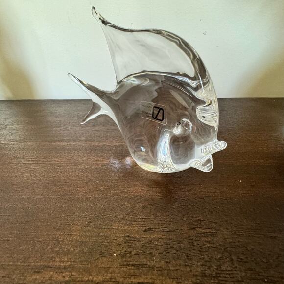 V Nason & C Murano Clear Glass Angelfish Tropical Fish Figurine Statue Unsigned - Picture 11 of 16